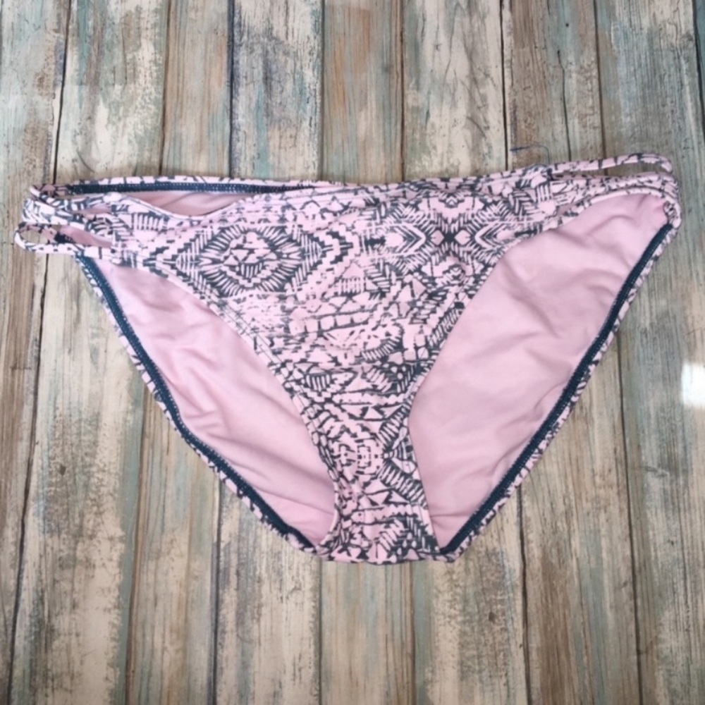 Xhilaration Pink Geometric Bikini Bottoms Women’s XL Patterned Swim